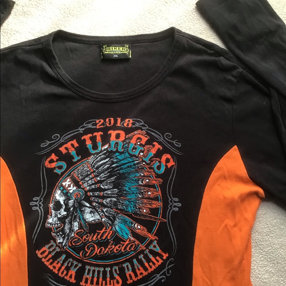 2/$15 2018 Sturgis Motorcycle long sleeve 2X.